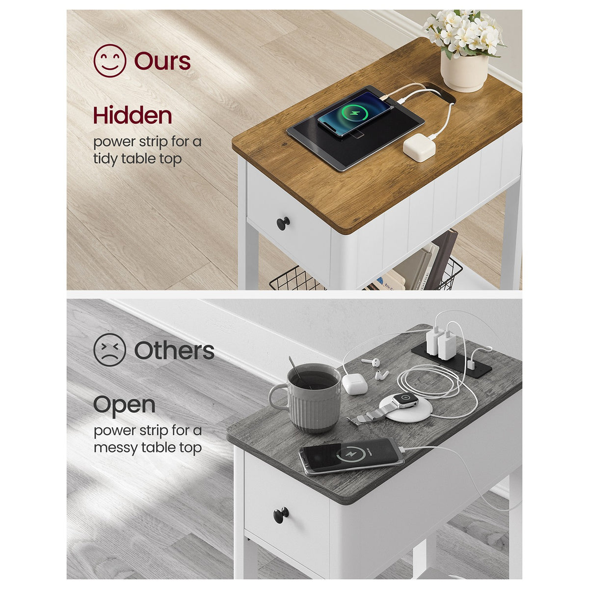 Side Table With Charging Station - product photo 11