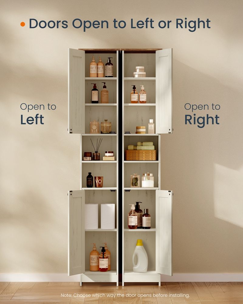Slim Freestanding Storage Cabinet With Adjustable Shelves - product photo 05