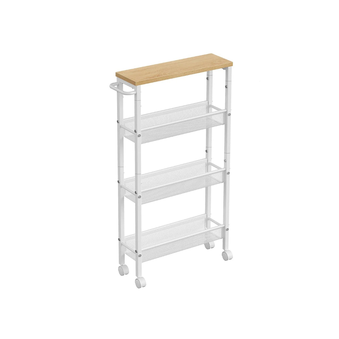 Slim Rolling Storage Cart 4 Or 5 Tier Narrow Utility – product view 2 | Ridgefield Furniture