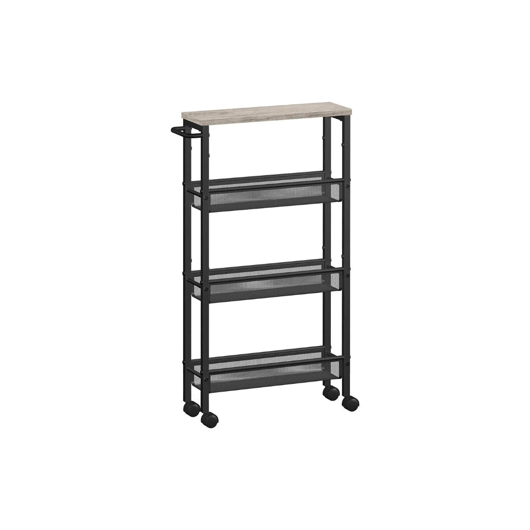 Slim Rolling Storage Cart 4 Or 5 Tier Narrow Utility – product view 3 | Ridgefield Furniture
