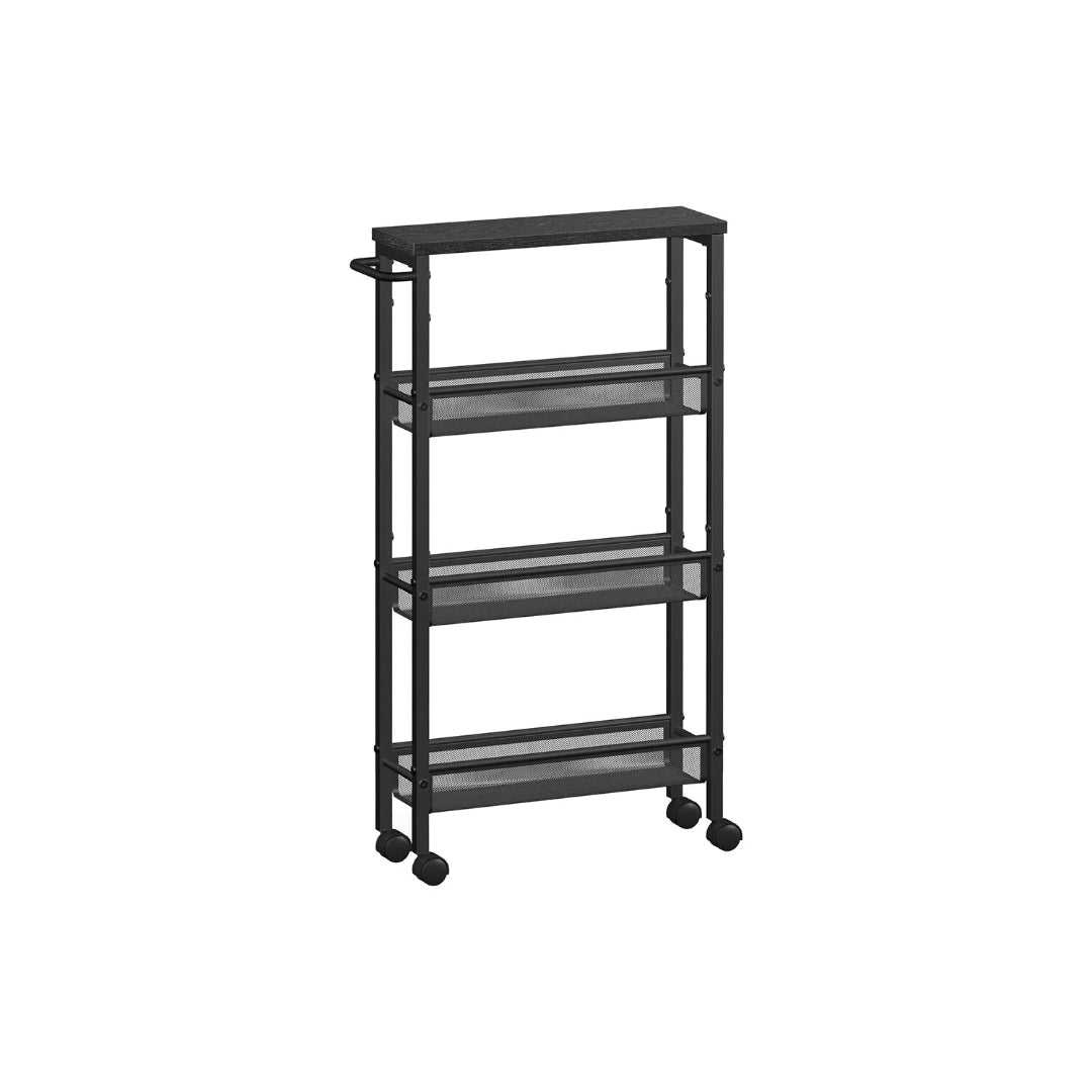 Slim Rolling Storage Cart 4 Or 5 Tier Narrow Utility – product view 4 | Ridgefield Furniture