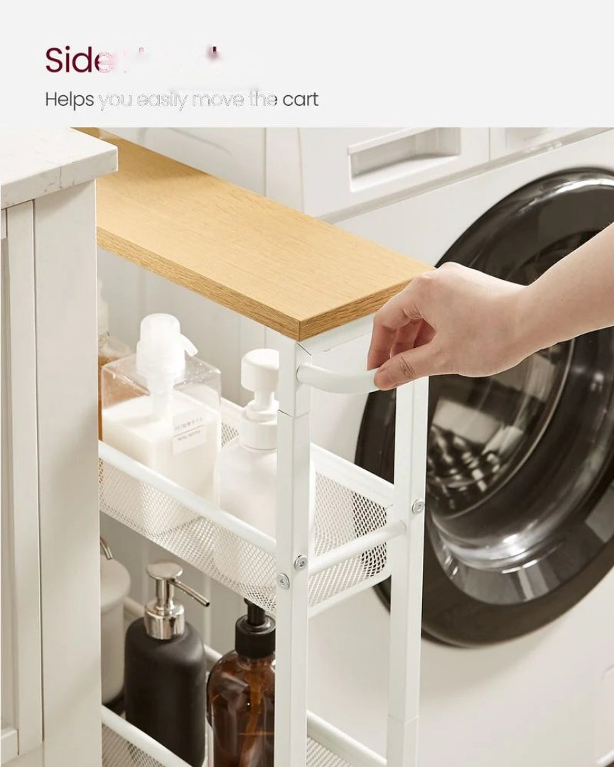 Slim Rolling Storage Cart 4 Or 5 Tier Narrow Utility – product view 31 | Ridgefield Furniture