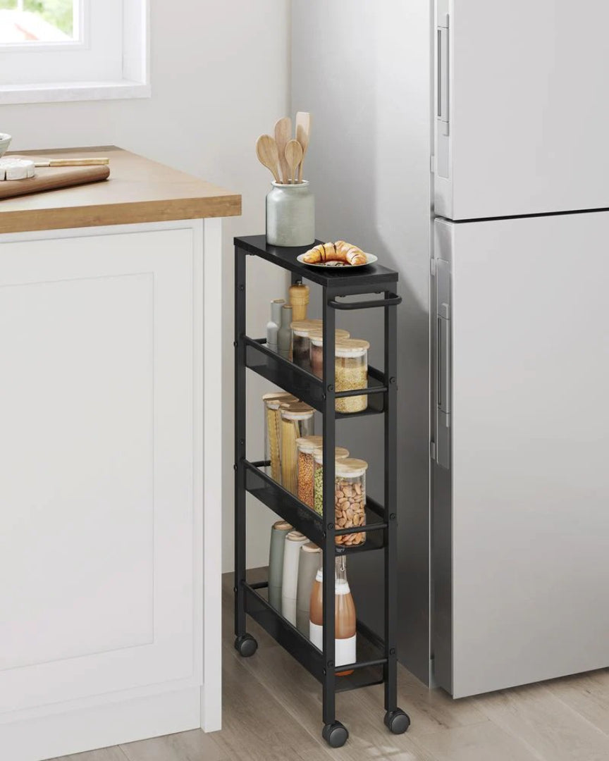 Slim Rolling Storage Cart 4 Or 5 Tier Narrow Utility – product view 34 | Ridgefield Furniture