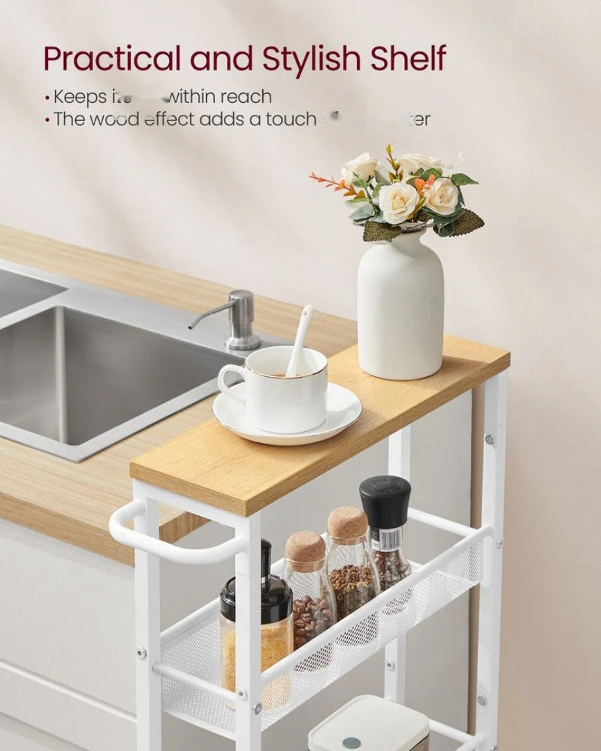 Slim Rolling Storage Cart 4 Or 5 Tier Narrow Utility – product view 36 | Ridgefield Furniture