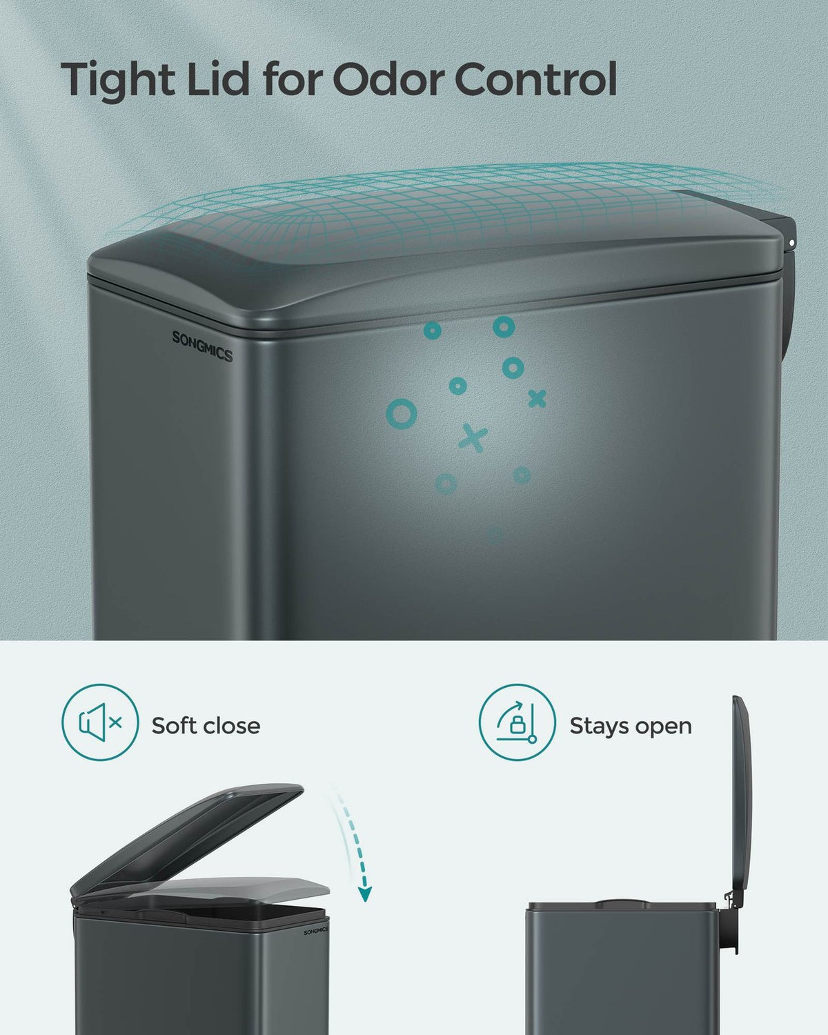 Slim Stainless Steel Trash Bin - product photo 28
