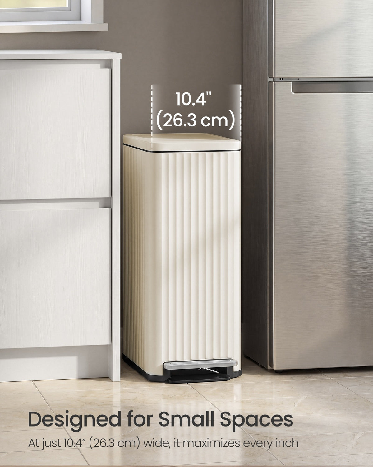 Slim Stainless Steel Trash Can With Lid And Removable Inner Bucket - product photo 62