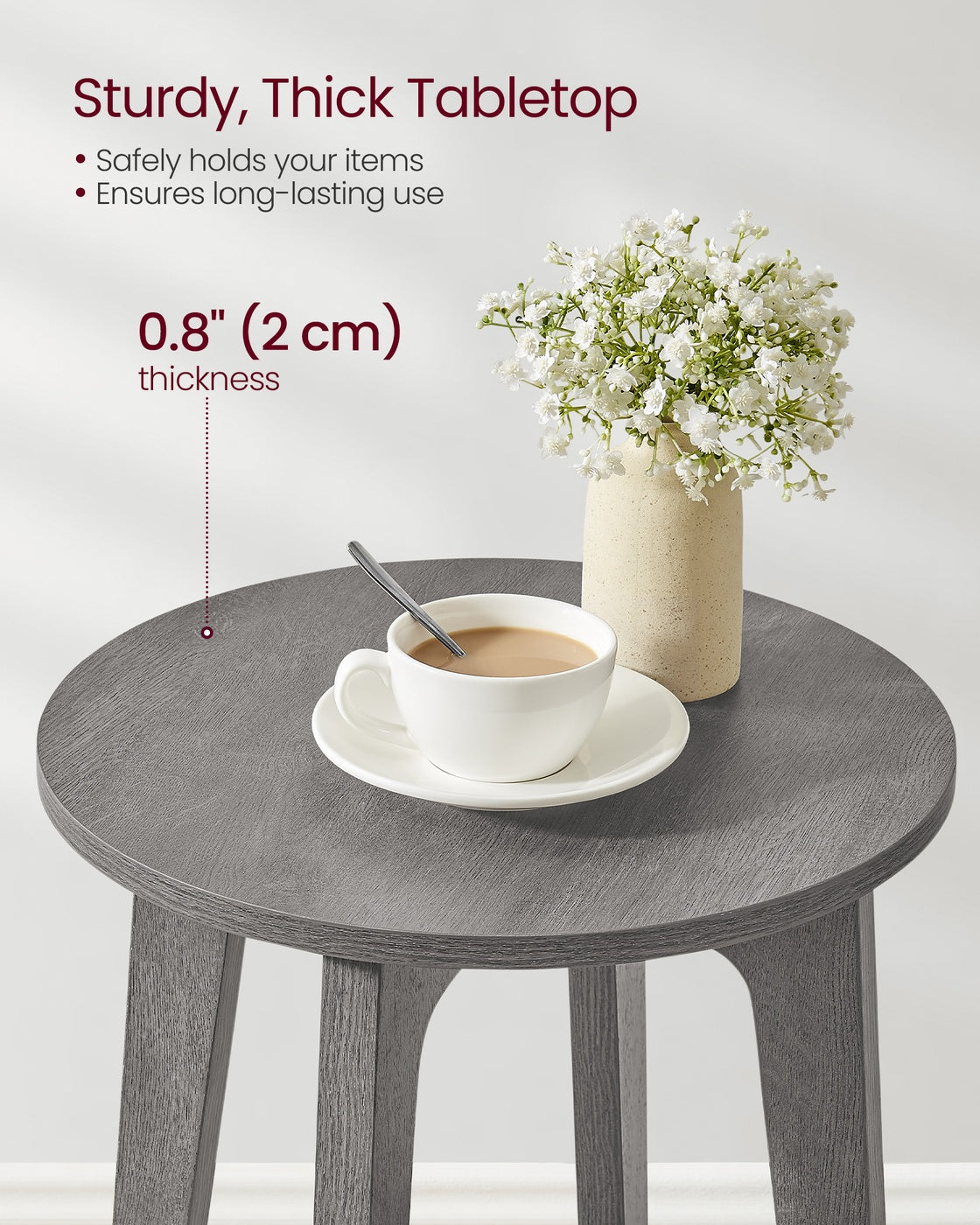 Small Round End Table With Lower Shelf - product photo 33