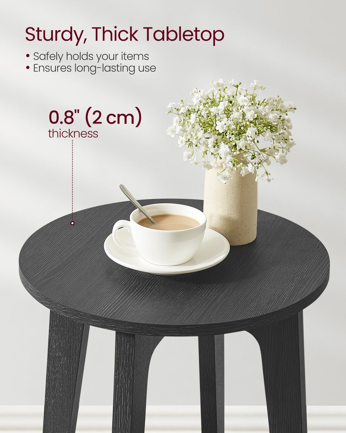 Small Round End Table With Lower Shelf - product photo 53