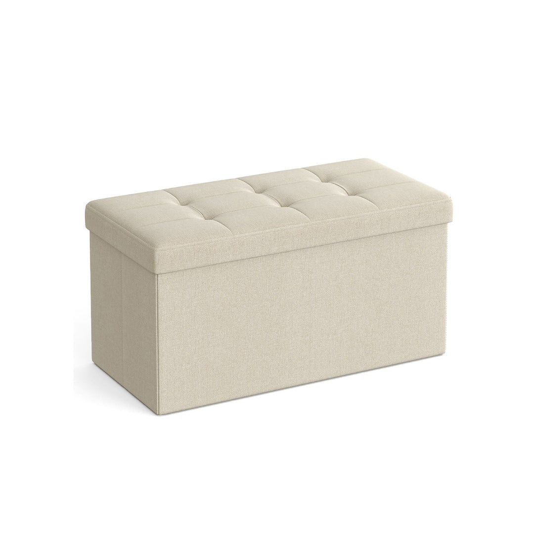 30 Inch Folding Storage Ottoman Bench With Lid & Storage Organizer – product view 3 | Ridgefield Furniture