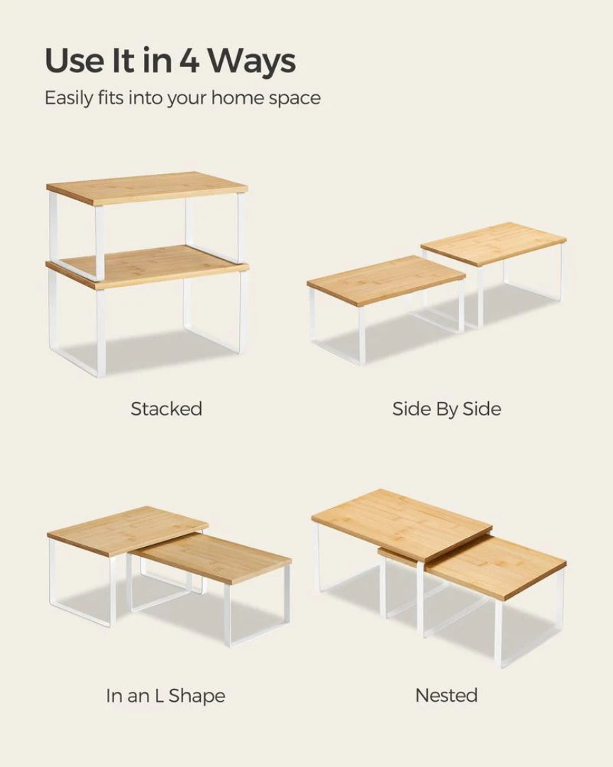 Stackable Cabinet Counter Shelves Set of 2 – product view 23 | Ridgefield Furniture