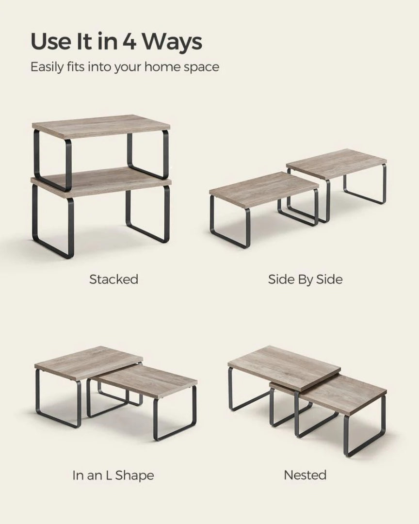 Stackable Cabinet Counter Shelves Set of 2 – product view 31 | Ridgefield Furniture