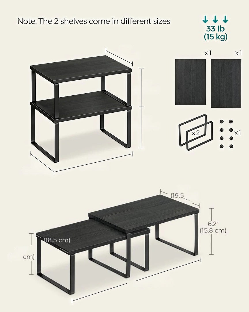 Stackable Kitchen Counter Shelves Set of 4 – product view 11 | Ridgefield Furniture
