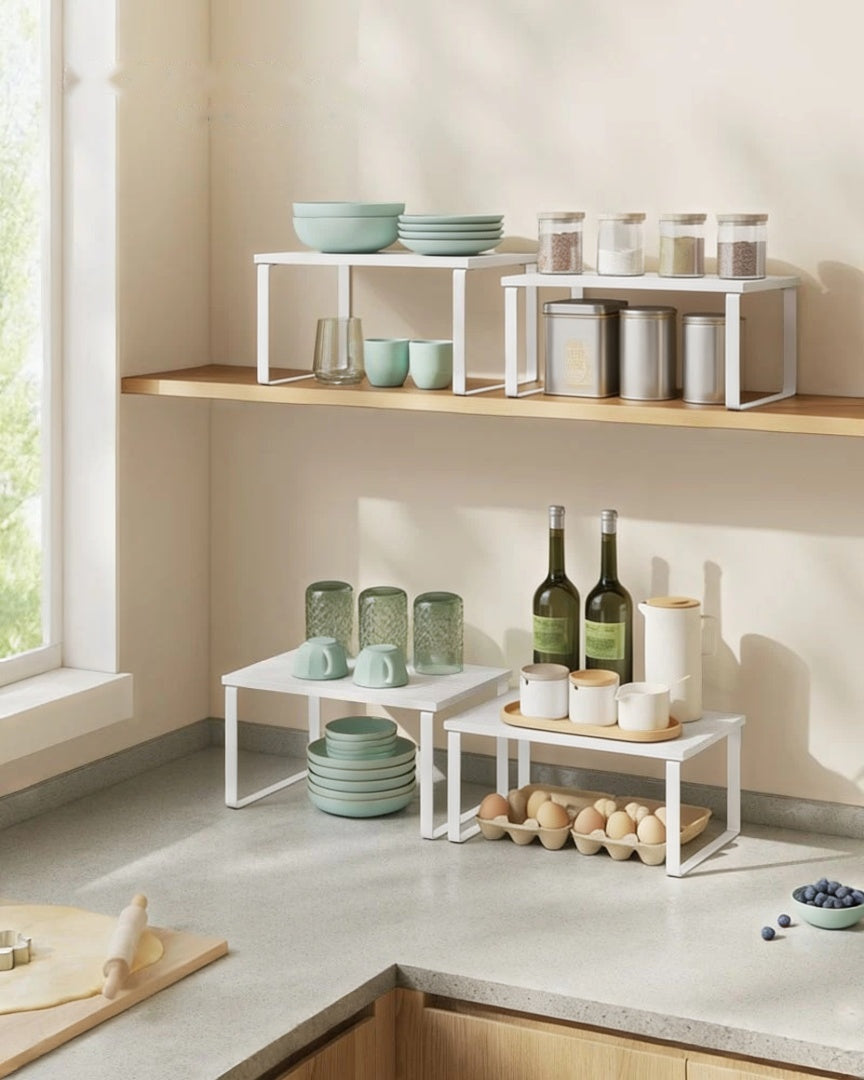 Stackable Kitchen Counter Shelves Set of 4 – product view 17 | Ridgefield Furniture