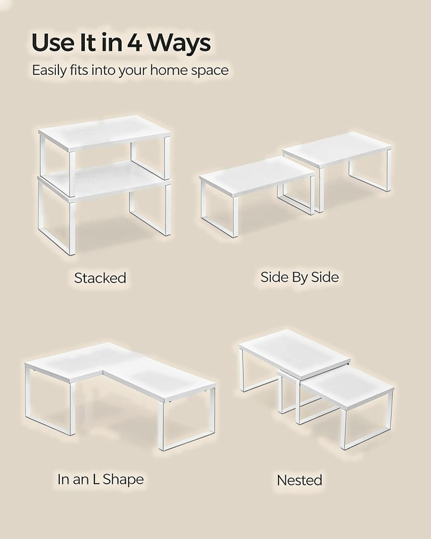 Stackable Kitchen Counter Shelves Set of 4 – product view 24 | Ridgefield Furniture