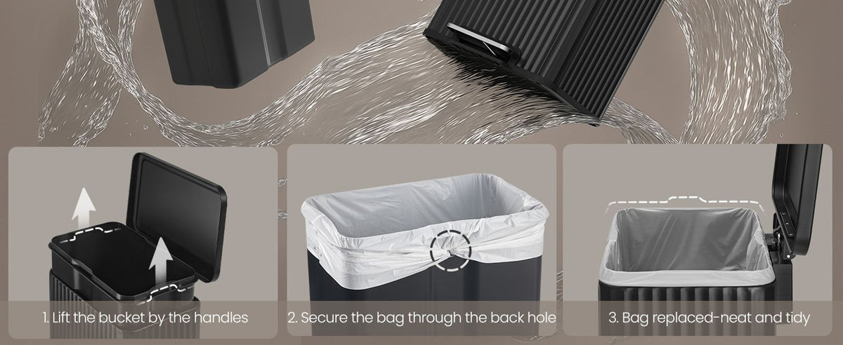 Stainless Steel Garbage Can With Lid And Removable Inner Bucket - product photo 59