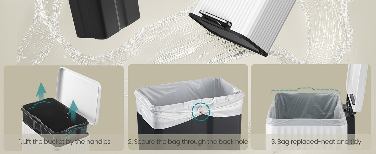 Stainless Steel Garbage Can With Lid And Removable Inner Bucket - product photo 91