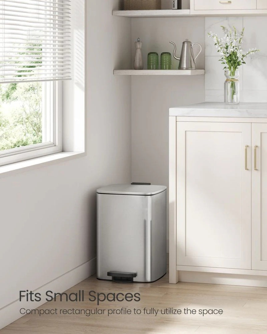 Stainless Steel Step Trash Can with Inner Bucket – product view 17 | Ridgefield Furniture