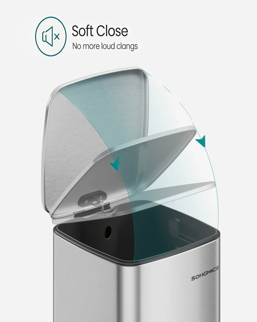 Stainless Steel Step Trash Can with Inner Bucket – product view 20 | Ridgefield Furniture