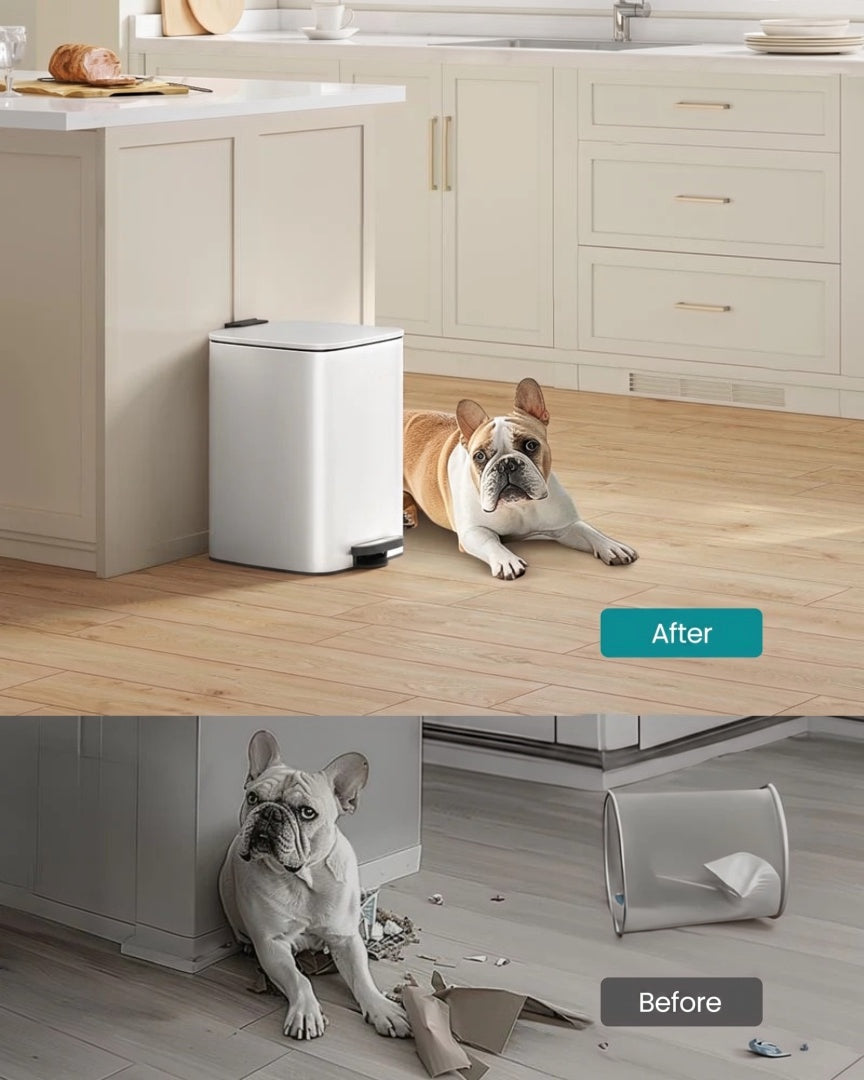 Stainless Steel Step Trash Can with Inner Bucket – product view 27 | Ridgefield Furniture