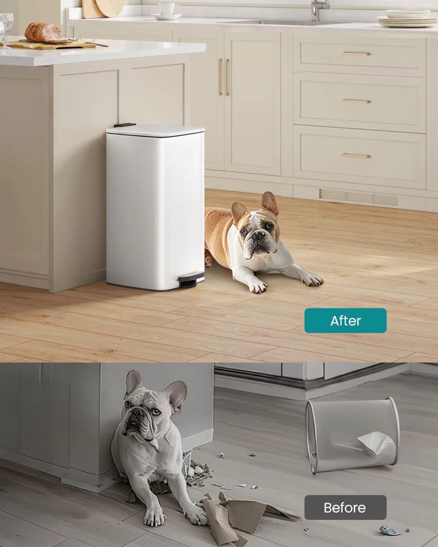 Stainless Steel Step Trash Can with Inner Bucket – product view 32 | Ridgefield Furniture