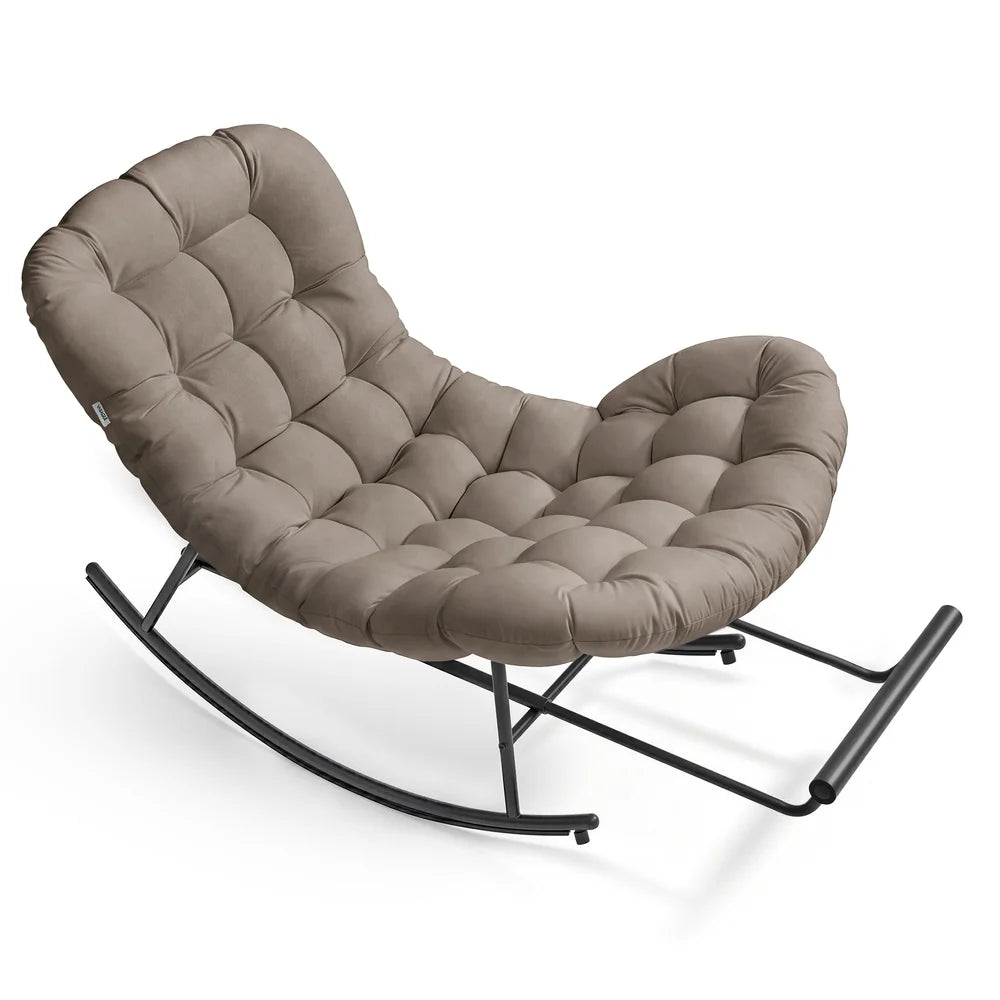Steel Rocking Papasan Chair For Patio Bedroom Or Living Room - ULYY062LZ01