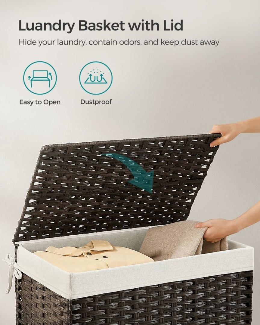 Storage Basket With Lid 105L Or 160L Laundry Hamper – product view 10 | Ridgefield Furniture