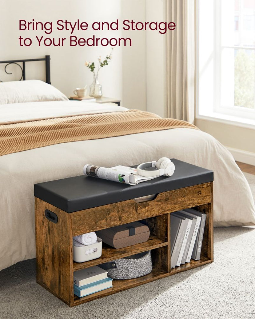 Shoe Storage Bench With Cushion – product view 8 | Ridgefield Furniture