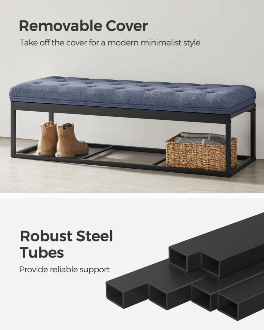 43.3 Inch Storage Ottoman Bench With Legs & Flip Lid Upholstered – product view 7 | Ridgefield Furniture