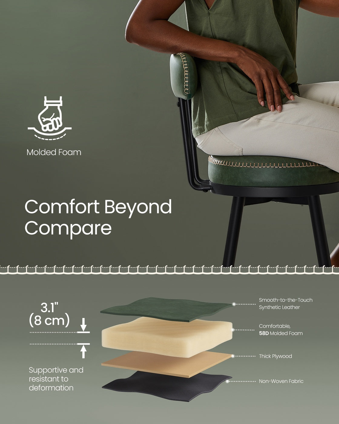 Swivel Bar Stools With Backs - product photo 15
