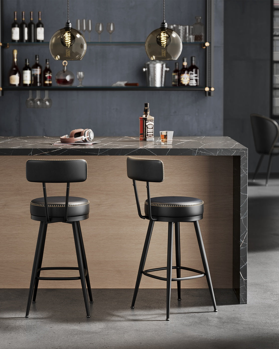 Swivel Bar Stools With Backs - product photo 21