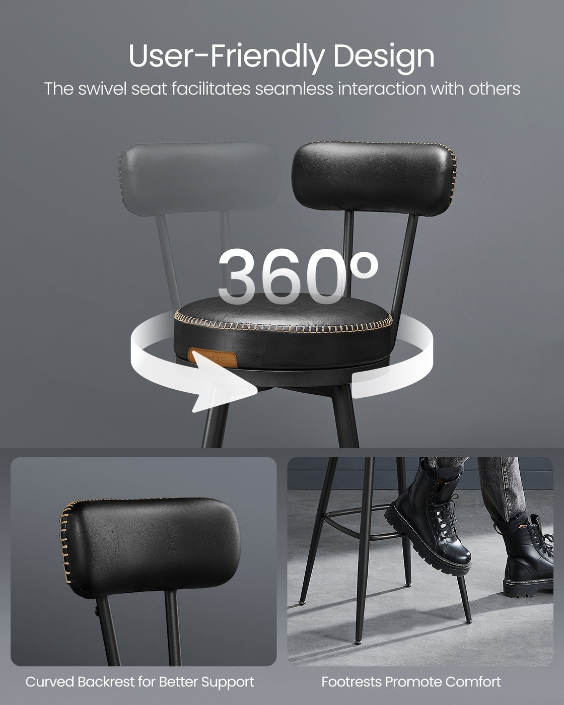 Swivel Bar Stools With Backs - product photo 25