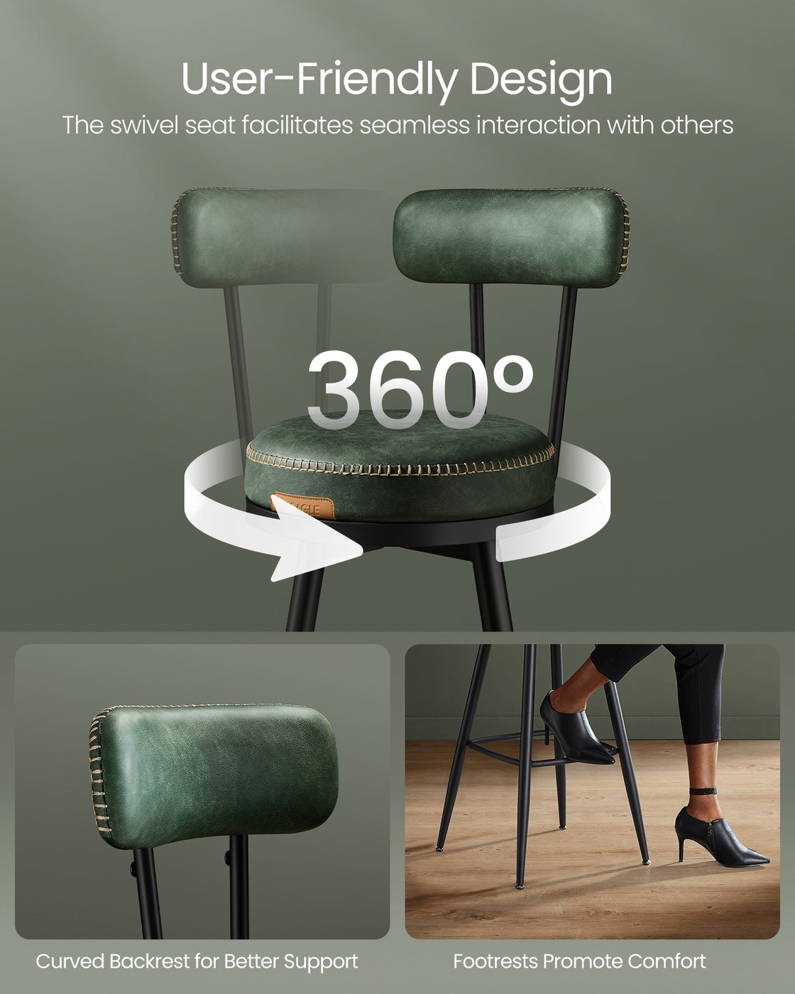 Swivel Bar Stools With Backs - product photo 34
