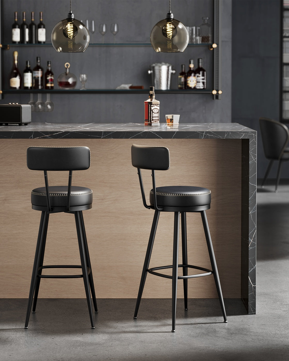 Swivel Bar Stools With Backs - product photo 39