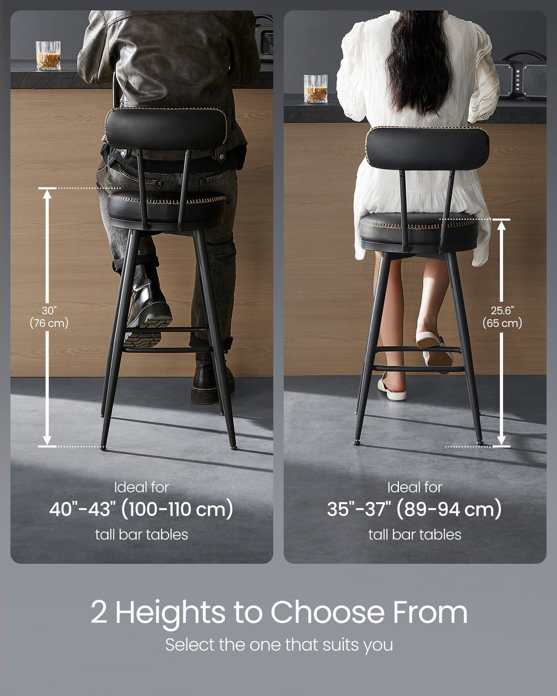 Swivel Bar Stools With Backs - product photo 45