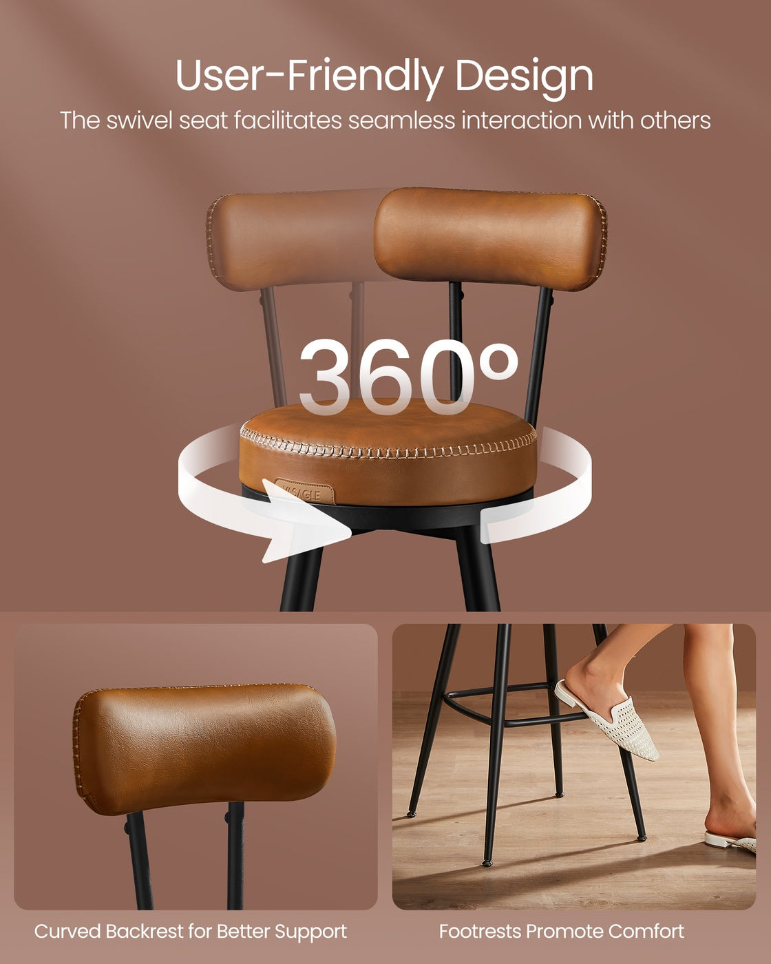 Swivel Bar Stools With Backs - product photo 61