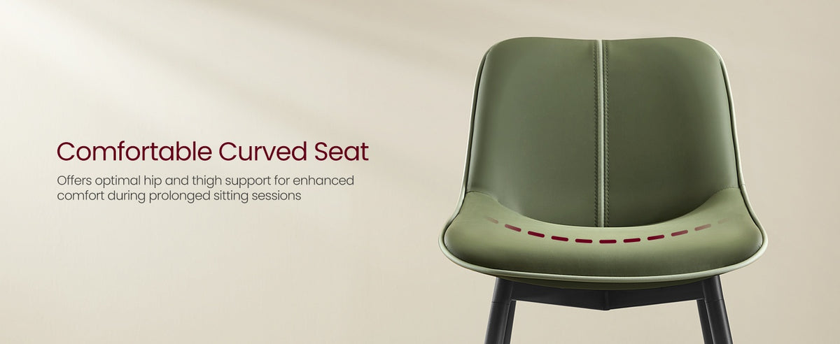 Synthetic Leather Bar Stools With Back, 24.4 Or 28.7 Inch Seat Height - product photo 134