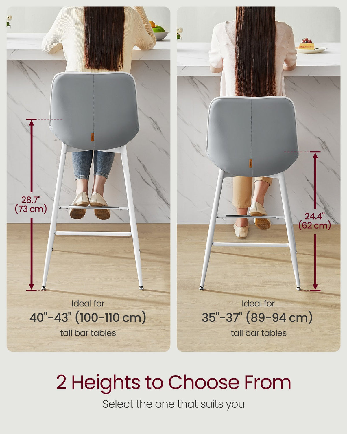 Synthetic Leather Bar Stools With Back - product photo 116