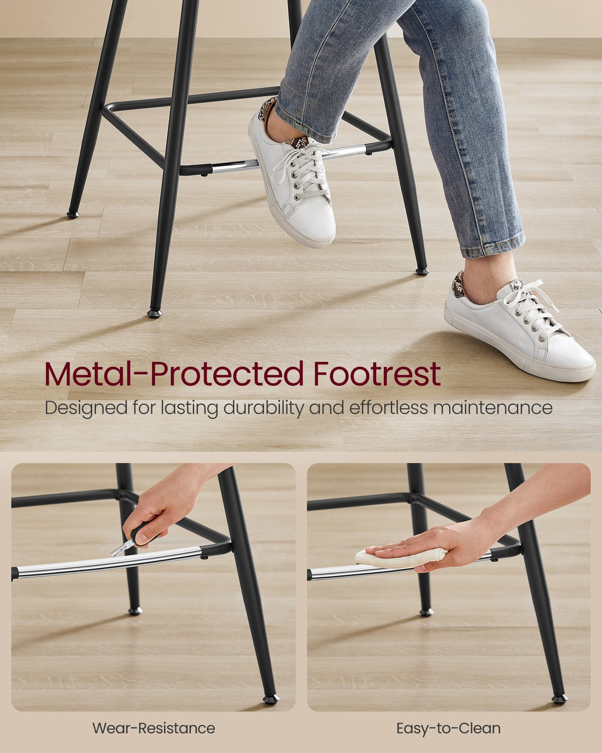 Synthetic Leather Bar Stools With Back - product photo 43