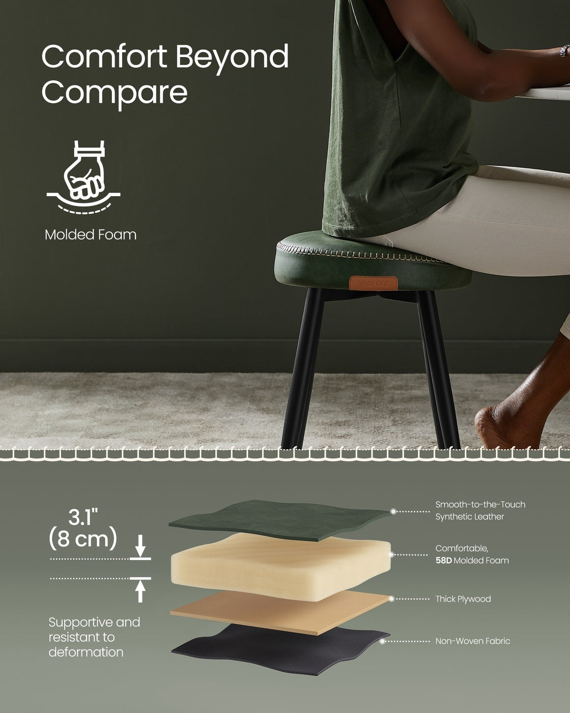Upholstered Kitchen Stools - product photo 06