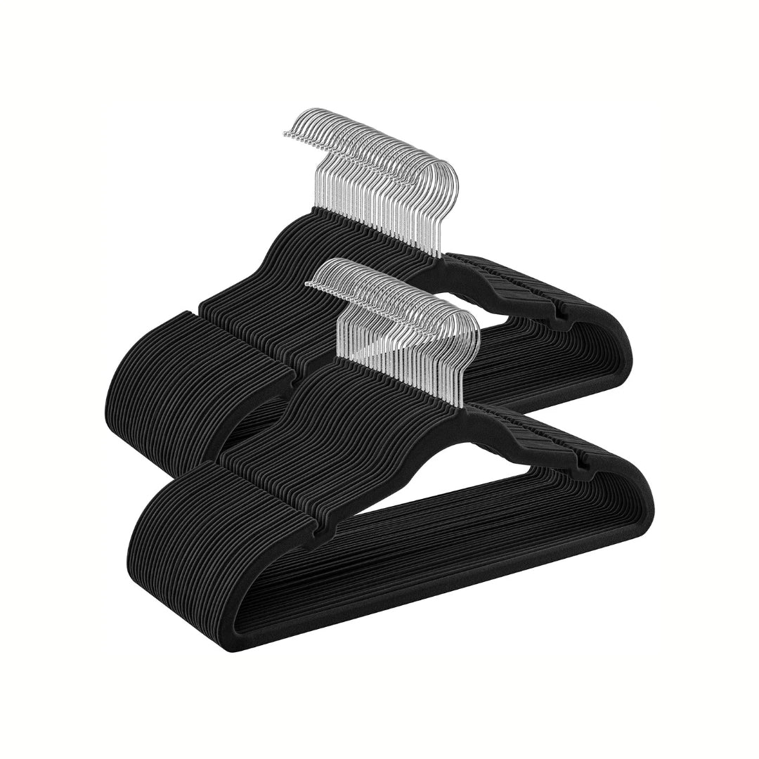 Velvet Clothes Hangers 60 Pack Non Slip – product view 1 | Ridgefield Furniture
