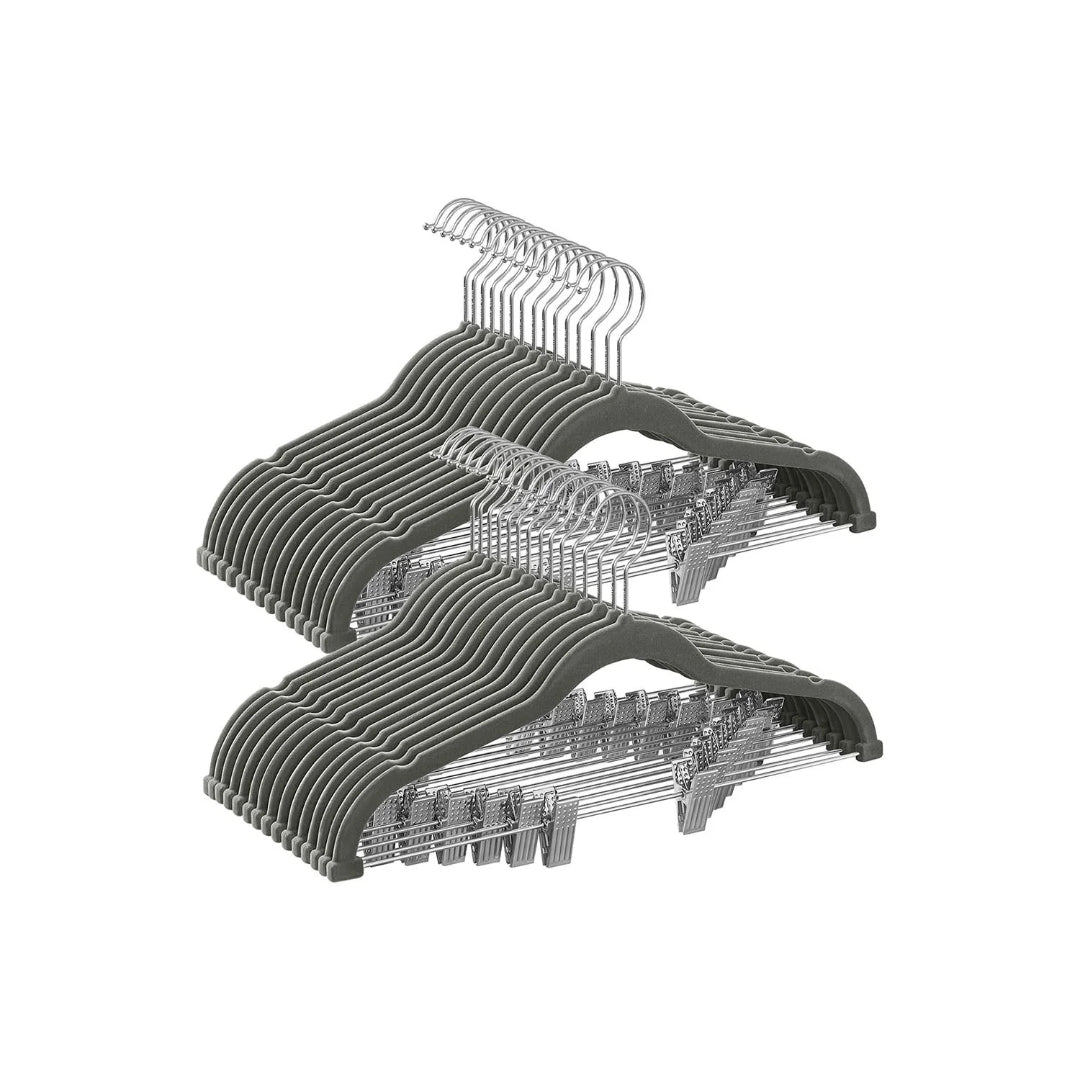 Velvet Pants Hangers With Adjustable Clips Set – product view 3 | Ridgefield Furniture