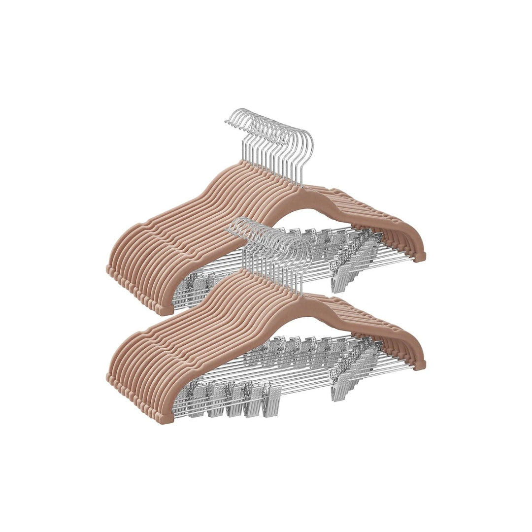 Velvet Pants Hangers With Adjustable Clips Set – product view 9 | Ridgefield Furniture
