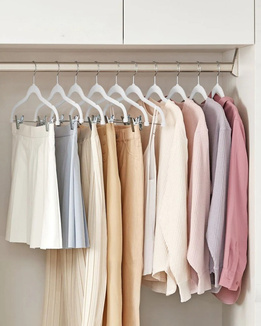 Velvet Pants Hangers With Adjustable Clips Set – product view 12 | Ridgefield Furniture