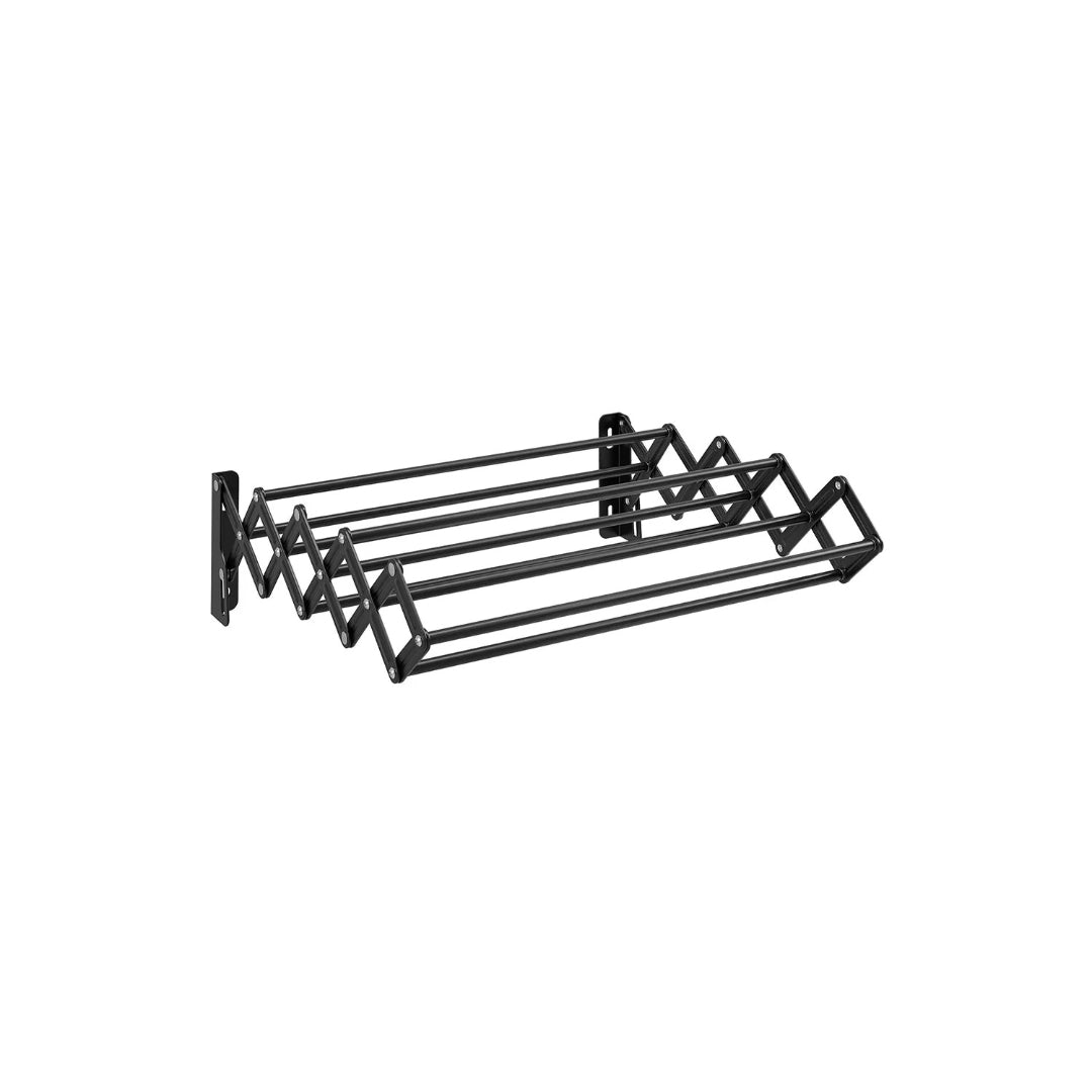 Wall Mounted Clothes Drying Rack Expandable 9 Rod Steel Airer – product view 3 | Ridgefield Furniture