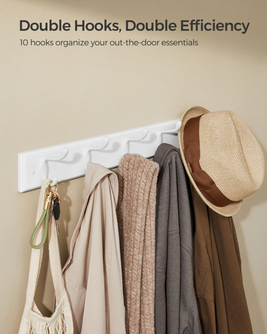 Wall Mounted Coat Rack With 10 Hooks – product view 3 | Ridgefield Furniture
