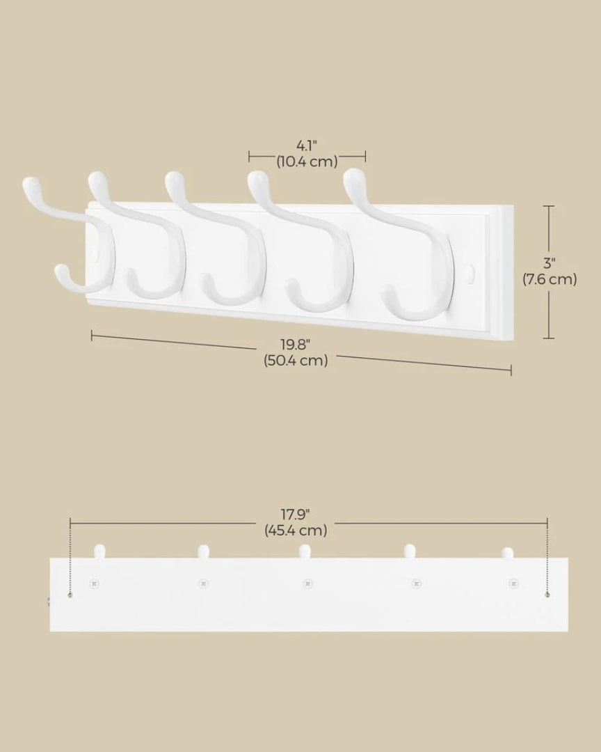 Wall Mounted Coat Rack With 10 Hooks – product view 6 | Ridgefield Furniture