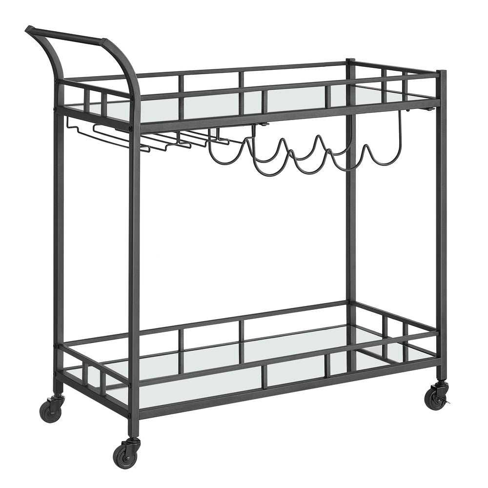Wine Cart With 2 Mirrored Shelves - product photo 39