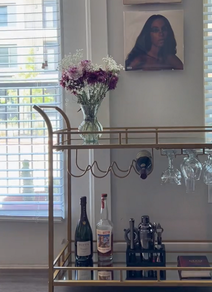 Wine Cart With 2 Mirrored Shelves - product photo 50