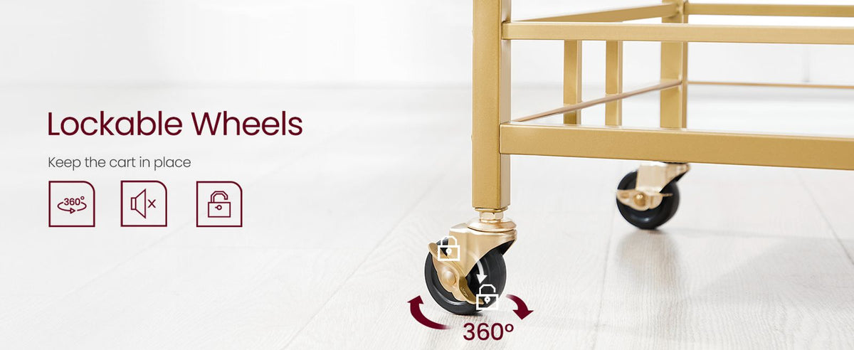 Wine Cart With 2 Mirrored Shelves - product photo 57