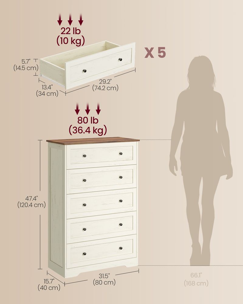 Wood Dresser With Spacious Drawer Storage - product photo 05